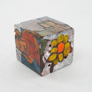Hand Painted Wood Block by Rumiko "Rumi"  Tsuda Estate, Image 5.