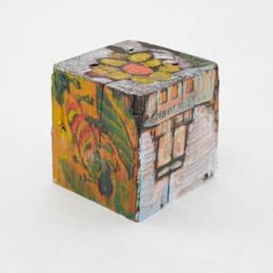 Hand Painted Wood Block by Rumiko "Rumi"  Tsuda Estate, Image 6.