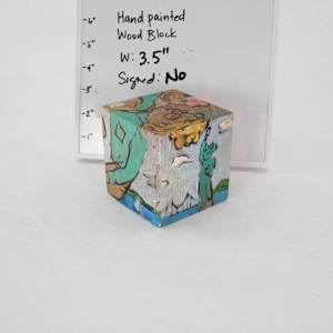 Hand Painted Wood Block by Rumiko "Rumi"  Tsuda Estate, Image 1.