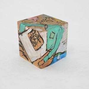 Hand Painted Wood Block by Rumiko "Rumi"  Tsuda Estate, Image 3.
