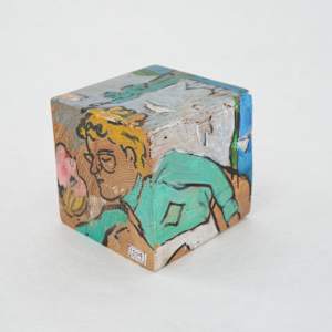 Hand Painted Wood Block by Rumiko "Rumi"  Tsuda Estate, Image 4.