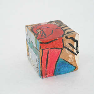 Hand Painted Wood Block by Rumiko "Rumi"  Tsuda Estate, Image 8.