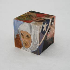 Hand Painted Wood Block by Rumiko "Rumi"  Tsuda Estate, Image 5.