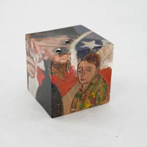 Hand Painted Wood Block by Rumiko "Rumi"  Tsuda Estate, Image 6.