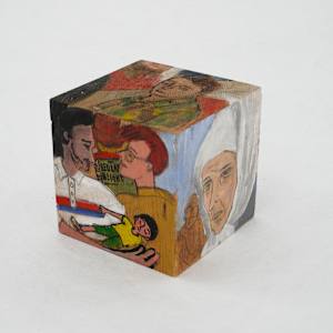 Hand Painted Wood Block by Rumiko "Rumi"  Tsuda Estate, Image 8.