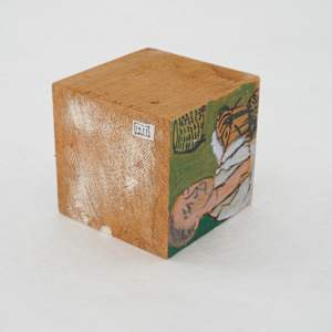 Hand Painted Wood Block by Rumiko "Rumi"  Tsuda Estate, Image 3.