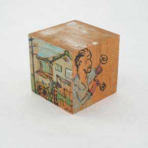 Hand Painted Wood Block by Rumiko "Rumi"  Tsuda Estate, Image 4.