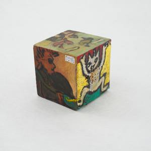 Hand Painted Wood Block by Rumiko "Rumi"  Tsuda Estate, Image 2.