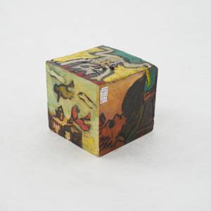 Hand Painted Wood Block by Rumiko "Rumi"  Tsuda Estate, Image 3.