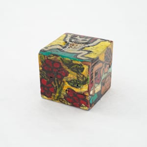 Hand Painted Wood Block by Rumiko "Rumi"  Tsuda Estate, Image 4.