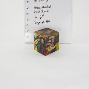 Hand Painted Wood Block by Rumiko "Rumi"  Tsuda Estate, Image 1.