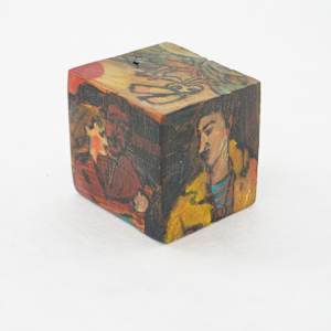 Hand Painted Wood Block by Rumiko "Rumi"  Tsuda Estate, Image 3.