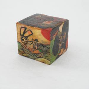 Hand Painted Wood Block by Rumiko "Rumi"  Tsuda Estate, Image 4.