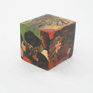 Hand Painted Wood Block by Rumiko "Rumi"  Tsuda Estate, Image 5.