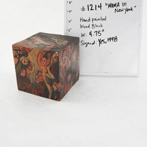 Hand Painted Wood Block - "MOMA in New York, 1998" by Rumiko "Rumi"  Tsuda Estate, Image 1.