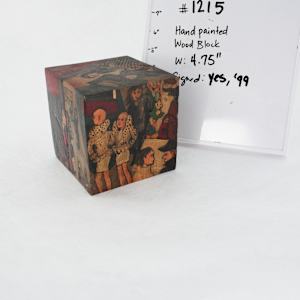 Hand Painted Wood Block by Rumiko "Rumi"  Tsuda Estate, Image 1.