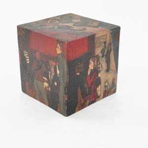 Hand Painted Wood Block by Rumiko "Rumi"  Tsuda Estate, Image 3.