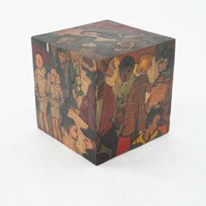 Hand Painted Wood Block by Rumiko "Rumi"  Tsuda Estate, Image 4.