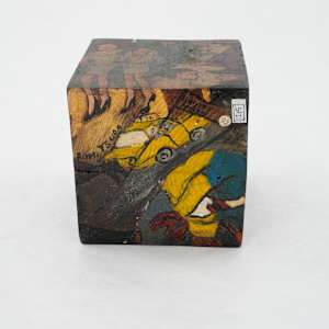 Hand Painted Wood Block by Rumiko "Rumi"  Tsuda Estate, Image 6.