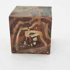 Hand Painted Wood Block - "Guggenheim Museum" by Rumiko "Rumi"  Tsuda Estate, Image 4.