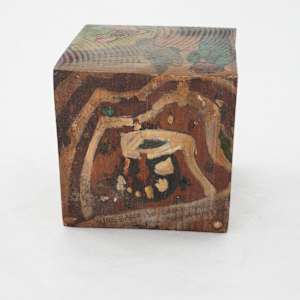 Hand Painted Wood Block - "Guggenheim Museum" by Rumiko "Rumi"  Tsuda Estate, Image 5.