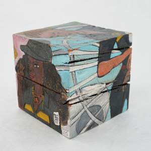 Hand Painted Wood Block by Rumiko "Rumi"  Tsuda Estate, Image 3.