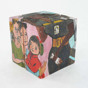 Hand Painted Wood Block by Rumiko "Rumi"  Tsuda Estate, Image 5.