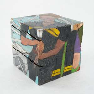 Hand Painted Wood Block by Rumiko "Rumi"  Tsuda Estate, Image 6.