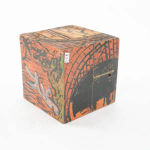 Hand Painted Wood Block by Rumiko "Rumi"  Tsuda Estate, Image 3.