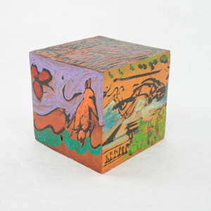 Hand Painted Wood Block by Rumiko "Rumi"  Tsuda Estate, Image 5.
