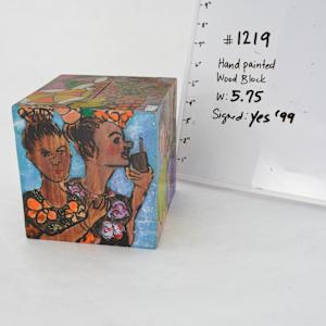 Hand Painted Wood Block by Rumiko "Rumi"  Tsuda Estate, Image 1.
