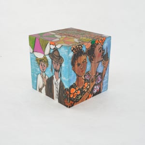 Hand Painted Wood Block by Rumiko "Rumi"  Tsuda Estate, Image 3.