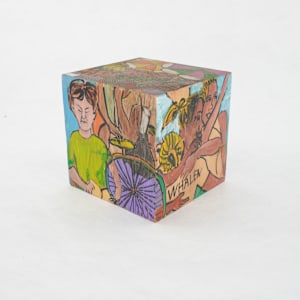 Hand Painted Wood Block by Rumiko "Rumi"  Tsuda Estate, Image 6.