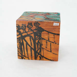 Hand Painted Wood Block by Rumiko "Rumi"  Tsuda Estate, Image 5.