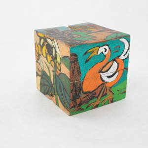 Hand Painted Wood Block by Rumiko "Rumi"  Tsuda Estate, Image 4.