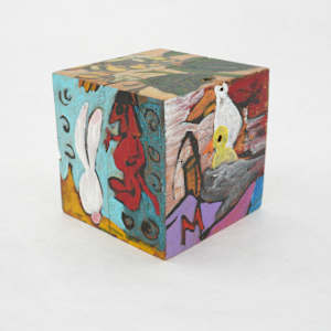 Hand Painted Wood Block by Rumiko "Rumi"  Tsuda Estate, Image 5.