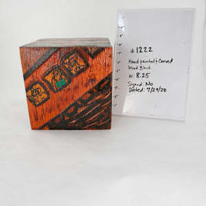 Hand Painted & Carved Wood Block by Rumiko "Rumi"  Tsuda Estate, Image 1.