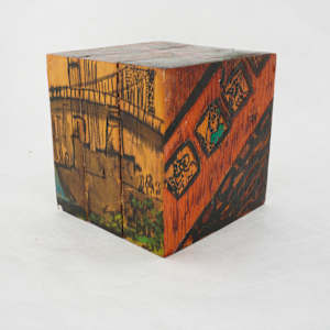 Hand Painted & Carved Wood Block by Rumiko "Rumi"  Tsuda Estate, Image 3.