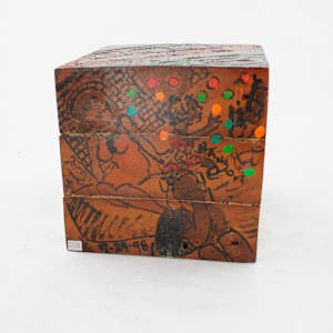 Hand Painted & Carved Wood Block by Rumiko "Rumi"  Tsuda Estate, Image 6.