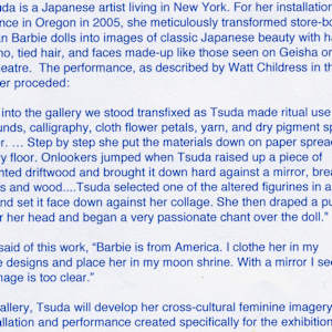 Barbie  Performance Object by Rumiko "Rumi"  Tsuda Estate, Image 2.