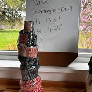 Vase - Red & Black by Rumiko "Rumi"  Tsuda Estate, Image 1.