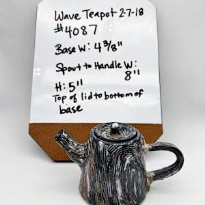 Blue Wave Teapot by Rumiko "Rumi"  Tsuda Estate, Image 5.