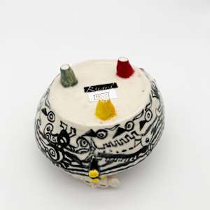 Bowl with Animal Sculptures by Rumiko "Rumi"  Tsuda Estate, Image 5.