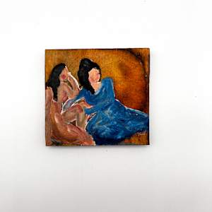 Painted Wood Block by Rumiko "Rumi"  Tsuda Estate, Image 1.