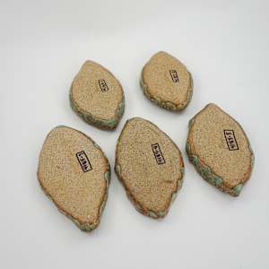 Small Leaf Plates (Qty 5) by Rumiko "Rumi"  Tsuda Estate, Image 1.