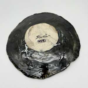 Decorative Platter - Snake & Cat (Black) by Rumiko "Rumi"  Tsuda Estate, Image 2.