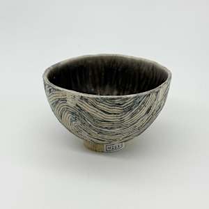 Bowl (Wave) Blue Interior & Pink Interior by Rumiko "Rumi"  Tsuda Estate, Image 5.