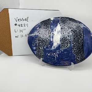 Blue Platter by Rumiko "Rumi"  Tsuda Estate, Image 2.