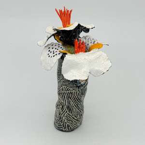 Sculpture White Flowers and Vase by Rumiko "Rumi"  Tsuda Estate, Image 4.