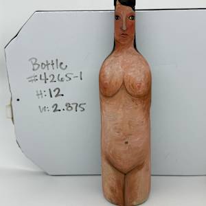 Painted Bottle 1 of 3 Female Figure by Rumiko "Rumi"  Tsuda Estate, Image 1.